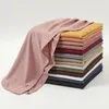 Sciarpe di colore solido in cotone jersey hijab a strisce lunghe a strisce per donna musulmana lussuosa scialle premium gallowscar 170 70 cm