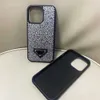 Casos de telefone celular Glitter Luxury for iPhone 15 Pro Max I 14 12 11 14Promax 13 14Pro designer de moda Bling Sparkling Rhinestone Diamond Q240408