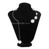 Pendant Necklaces Open Collar Necklace Unique Charming Elegant Lock Choker Geometric Style Statement Piece Ball Clavicle Chain Trendy