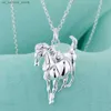 Colliers de pendentif 925 Colliers pendentifs de chevaux en argent sterling pour femmes bijoux de créateur de luxe de mariage