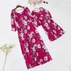 Mama And Daughter Dresses Wine Floral Mom Kids Long Dress Family Matching Clothes Mommy Me Outfits Baby Girls Vestidos 240327