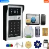 Intercom WiFi Video Doorbell Camera HD Waterproof Outdoor 1080p Wireless Tuya Video Door Phone Intercom KeyPad RFID Cards Access Control