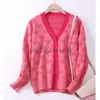 Chandail en tricot en tricot de créateur Pull en cardigan de haute qualité Double lettre G TEES JACQUARD TEMPERAMME V Veste en tricot mince en V-col