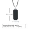 Men's geometric pendant necklace Black Plated Geometric Pendant Necklace Stainless Steel Vertical Bar Chain Necklace