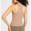 Lu выравнивание летних топов Tee Al Fiess Vest High Elastic Nude Feelc