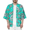Ubranie etniczne Summer retro Paisley Kimono unisex moda hawajska koszula modna yukata plażowa topy szlafrope