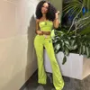 Women Tracksuits 2024 New Fashion Casual Pants Two Piece Set broderad blomma bh hög midja hög kvalitet 7 färger