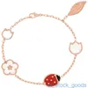 Top -Quality Original 1TO1 Brand Logo Damen Armbänder farbloser Titanstahl Sieben Sterne Ladybug Anhänger Halskette Personalisiert zierlich kubanisches Verknüpfungskettenarmband personalisieren