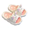 SLIPPER ZOMER KINDERS SLIPPERS CUNT CARToon 3D-Rabbit Slippers Ademende niet-slip Home Badkamer Soft Slipper Kinderen voor Girls 2448