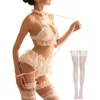 Frauen sexy Cosplay Dessous Set Ruffle Babypuppe Teddy Outfit BH ein Pantie -Nacht