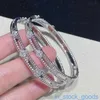 Seiko Edition Оригинальный 1to1 логотип бренда женский браслеты Vancef Bracelets Высокая версия Clover Kaleidoscope Bracelet v Золото.