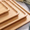 Чайные лотки бамбуковый лоток прямоугольный блюдник эль -обеденный зал хранения набор посуды набор хлеба домашний декор