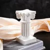 Candlers Nordic Style Roman Pilier Collier Mini Resin Colonne Statue Holder Stand for Shooting Accesstes Home Party Mariage Decor