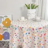 Table de nappe en tissu floral couvertures de café résistant à la saleté de style minimaliste pour le manteau ménage de cuisine de Mesa