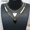 Chaînes 5 pièces plaquées en métal d'hiver Chaîne de pulls long collier de bijoux