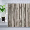 Shower Curtains Autumn Trunk Curtain Bird Birch Trees Texture Branch Decoration Wall Cloth Bathroom Screen Polyester Hanging Set