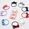 24 st/mycket söt ribbon båge elastiska hårband för baby flickor barn vackra grosgrain gummiband barn hår tillbehör 240321
