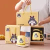 Mugs Cartoon Cute 55 Degree Constant Temperature Cup Set Warm Ceramic Mark Water With Hand Gift Box