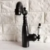 Bathroom Sink Faucets Black Oil Rubbed Bronze Vanity Faucet Single Ceramic Handles Brass And Cold Basin Mixer Tap Bnf375