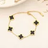 VAC bracelet New Four Leaf Clover Bracelet Womens Korean minimalist Instagram High Fashion Five Flower Good Luck Four Leaf Clover Versatile Bracelet