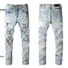 Causal Men Jeans New Fashion Mens Stylist Black Blue Skinny Ripped détruit Stret Slim Fit Hip Hop Pantalon 28-40 Top Quality