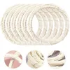 Decorative Flowers 3 Pcs White Vine Wreath Natural Rattan DIY Rings Handmade Frames Garland Garlands Decor Accessory Weave Making