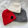 Berets Winter Warm Knitted Hat Multicolour Fashion Flower Decoration Cute Beanie Hats For Women 23 Selling Adult Cover Head Cap