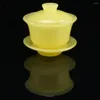 Zestawy herbaciarskie Jade Porcelain Herbata Zestaw Kolor Glaze Teacuptureen Pres Maker High-end Chinese Infuser