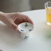 TEAREWS STAWS Pure pintado à mão Butterfly Orchid Cerâmica Tampa Zisha Tampa de panela Alta Cerimônia de chá do suporte para pés altos