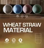 Skålar 4 datorer/set köksbordsartikel Vete Straw Bowl Grade Ris Container Eco-vänliga servis