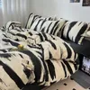 Bedding Sets Black And White Stripes Duvet Cover Wtih Bed Sheet Pure Cotton Linen Geometry 3/4pcs Set Quilt Pillowcase