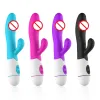 Rechargeable Handheld Silicone Adult Clit Clitoral Clitoris Sex Toy G Spot Dual Motor Rabbit Vibrator for Women Female