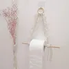 Gobeliny wiszące liny papierowe uchwyt papieru toaletowego Rolka Macrame Stand Stack półki ścienne ręcznie tkana dekoracja