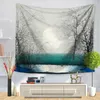 Tapissries Home Decorative Wall Hanging Carpet Tapestry Rectangle Bedstred Mountain Tree Målningsmönster GT1189