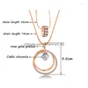 Colliers pendants Leeker charme rond cercle long collier pour femmes 2 couches déclaration de chaîne bijoux feme