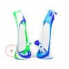 Latest Colorful Silicone Bong Pipes Kit Bubbler Hookah Waterpipe Oil Rigs Filter Handle Bowl Portable Easy Clean Dry Herb Tobacco Cigarette Holder Smoking DHL