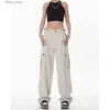 Dames jeans vintage vrachtbroek baggy oversized jeans dames 2023 mode hiphop style wide been high taille rechte y2k broek y240408