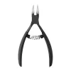 Svart nagelkuttavla SCISSOR NIPPER INGROWN TOENAIL Cutter Edge Clipper Dead Skin Remover Trimning Tång Paronychia Pedicure Tool