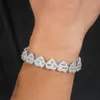 Fashion Design Baguette 13 mm Bracelet Bracelet Moissanite Diamond Cuban Bracelets