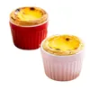 9cm ceramic creative solid color baking bowl double skin milk dessert bowl pudding cup steamed bowl baking cup cake dessert mold