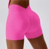 2024 Spor Yoga Şortları Hizalama lu Arka Cep Yüksek V Bel Kadınlar Scrunch Butt Push Up Gym Athletic Ganimet Egzersiz Egzersizi Kadın Aktif Giyim
