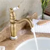 Banyo Lavabo Muslukları Antika Pirinç Bitmiş Musluk Mikser Muslukları Porselen AF1081