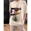 Niche Designer Brand 2024 Été Nouveau ananas illustration Imprimée T-shirt à manches courtes neutres décontractées pour les femmes