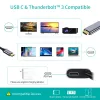 Aksesuarlar USB Tip C ila HDMICompatible Kablo 4K USBC Video Adaptörü Thunderbolt3 Dönüştürücü Samsung S21 Tip C ila PD UHD TV