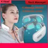 Trådlös bärbar elektrisk halscervikal puls massager relaxation Komprimera huvud muskel smärtlindring hälsovård 240314