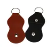 Keychains Guitar Picks Holder Case - Leather Keychain Plectrum Key FOB Cases Bag (2 Pack Black Brown)