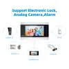 Intercom Jeatone 7 inch Indoor Monitor Video Door Phone Doorbell Intercom System Photo Video Record Taking Silver Wall Mounting Monitor