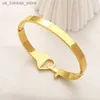 Bracelets de charme 2023 Bracelettes de luxe Bracelets neufs bracelets en métal plaqué 18K Bracelet en métal 2023 Gifts Heart Bangle Conçu pour les femmes Fashion Love J Y240416WGN007XY