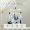 Baby Rattle Toy 012 Month Bed Bell Whale Mobile Wooden born Ocean Felt Hanging Toys Holder Bracket Infant Crib Gift 240408