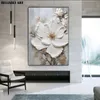 Abstract Blooming White Flowers On Canvas, Poster,Print Painting Wall Art Picture For Nordic Living Room Decor Cuadros Unframed